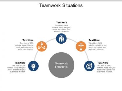 Teamwork situations ppt powerpoint presentation slides visuals cpb