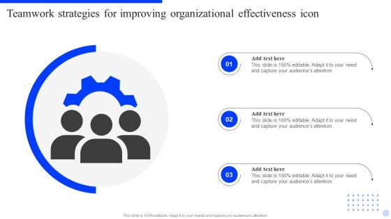 Teamwork Strategies For Improving Organizational Effectiveness Icon