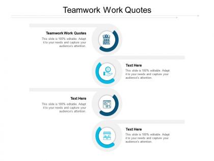 Teamwork work quotes ppt powerpoint presentation show cpb