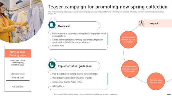 Teaser Campaign For Promoting New Spring Effective Guide To Boost Brand Exposure Strategy SS V