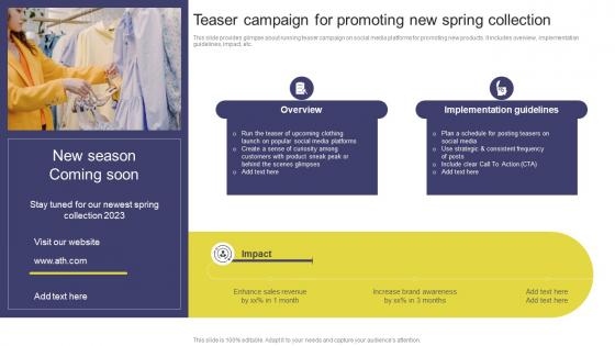 Teaser Campaign For Promoting New Spring Elevating Sales Revenue With New Promotional Strategy SS V