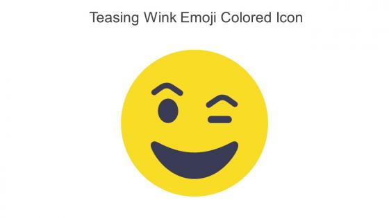 Teasing Wink Emoji Colored Icon In Powerpoint Pptx Png And Editable Eps Format