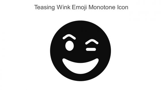 Teasing Wink Emoji Monotone Icon In Powerpoint Pptx Png And Editable Eps Format