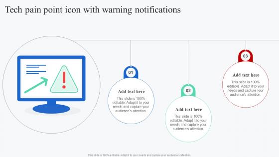Tech Pain Point Icon With Warning Notifications