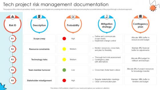Tech Project Risk Management Documentation
