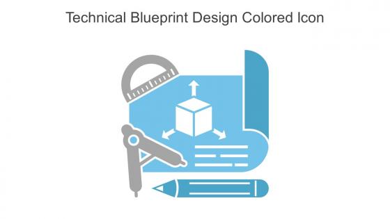 Technical Blueprint Design Colored Icon In Powerpoint Pptx Png And Editable Eps Format