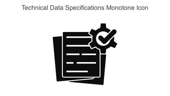 Technical Data Specifications Monotone Icon In Powerpoint Pptx Png And Editable Eps Format