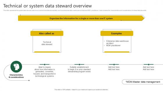 Technical Or System Data Steward Overview Stewardship By Project Model