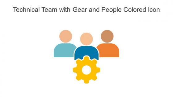 Technical Team With Gear And People Colored Icon In Powerpoint Pptx Png And Editable Eps Format