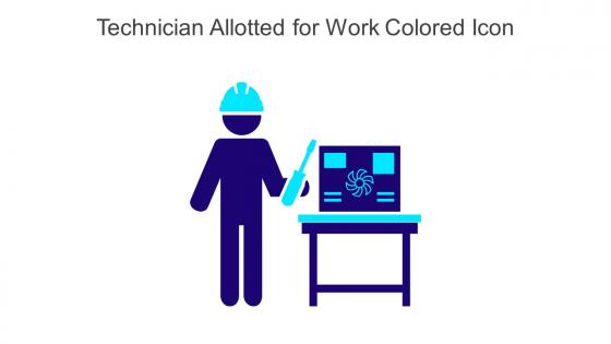 Technician Allotted For Work Colored Icon In Powerpoint Pptx Png And Editable Eps Format