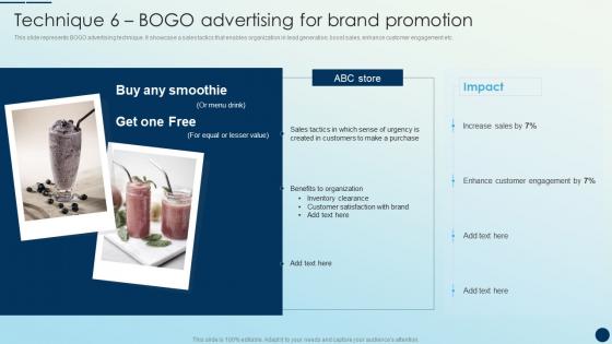 Technique 6 Bogo Advertising For Brand Promotion Brand Promotion Strategies