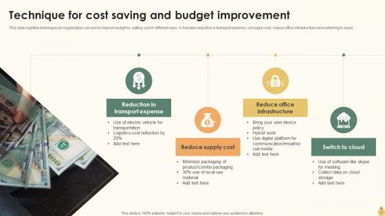 Technique For Cost Saving And Budget Improvement