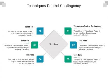 Techniques control contingency ppt powerpoint presentation professional portrait cpb