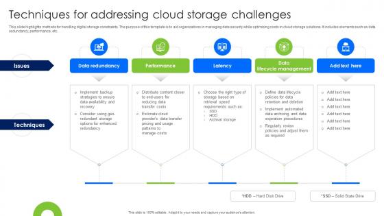 Techniques For Addressing Cloud Storage Challenges