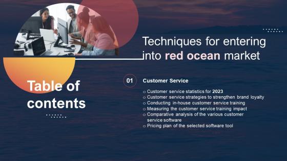 Techniques For Entering Into Red Ocean Market Table Of Contents
