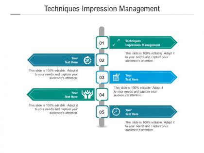 Techniques impression management ppt powerpoint presentation outline background cpb