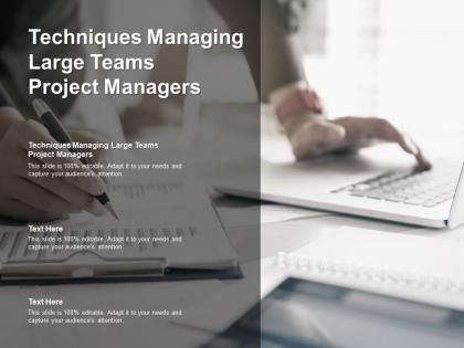 Techniques managing large teams project managers ppt powerpoint presentation styles cpb