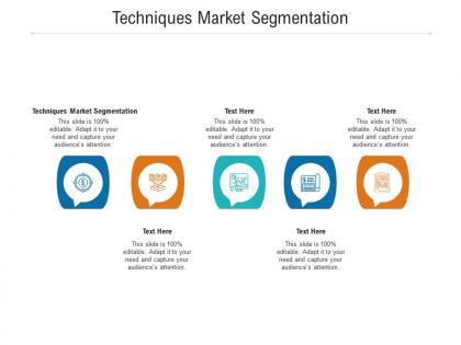 Techniques market segmentation ppt powerpoint presentation outline picture cpb