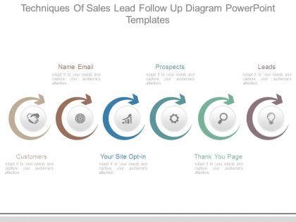 Techniques of sales lead follow up diagram powerpoint templates