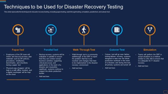 Techniques To Be Used For Disaster Disaster Recovery Implementation Plan