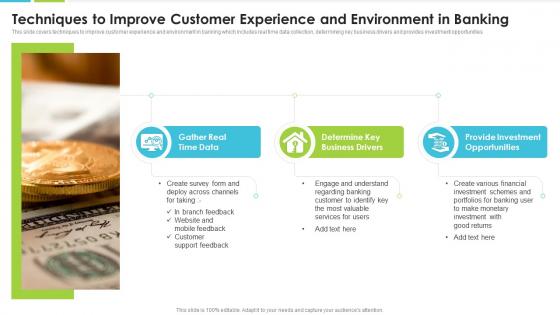 Techniques To Improve Customer Experience And Environment In Banking