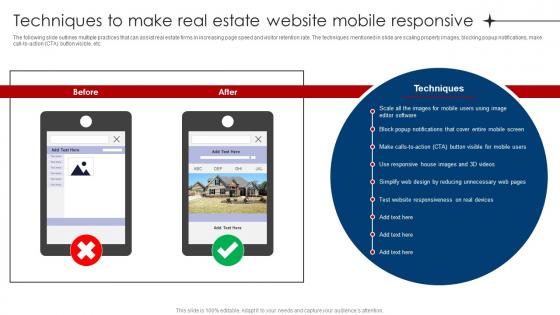 Techniques To Make Real Estate Website Mobile Digital Marketing Strategies For Real Estate MKT SS V