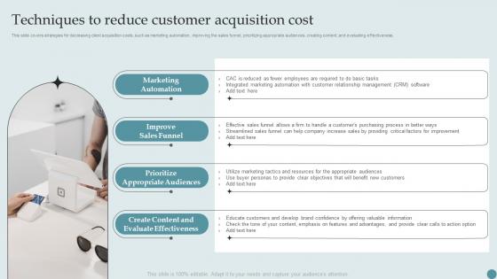 Techniques To Reduce Customer Acquisition Cost Consumer Acquisition Techniques With CAC