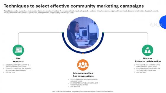Techniques To Select Effective Community Marketing Campaigns