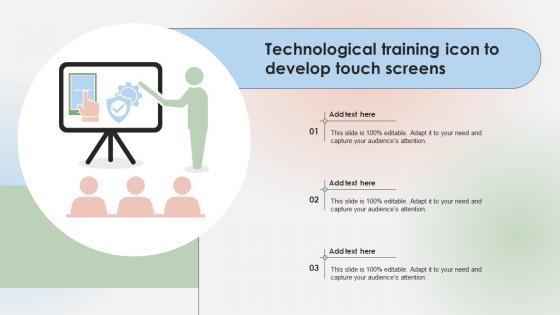 Technological Training Icon To Develop Touch Screens