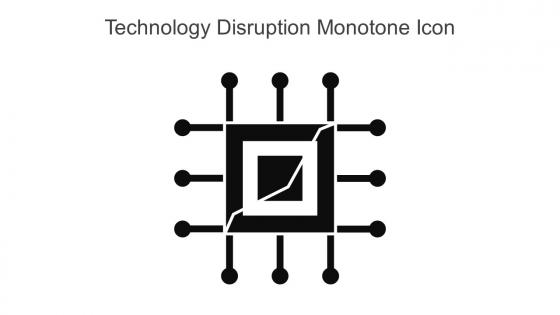 Technology Disruption Monotone Icon In Powerpoint Pptx Png And Editable Eps Format