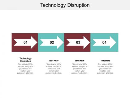 Technology disruption ppt powerpoint presentation infographic template clipart images cpb
