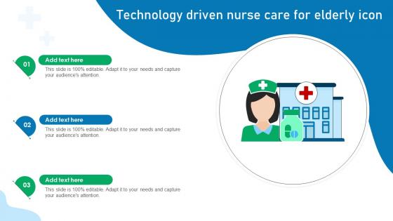 Technology Driven Nurse Care For Elderly Icon