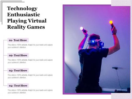 Technology enthusiastic playing virtual reality games