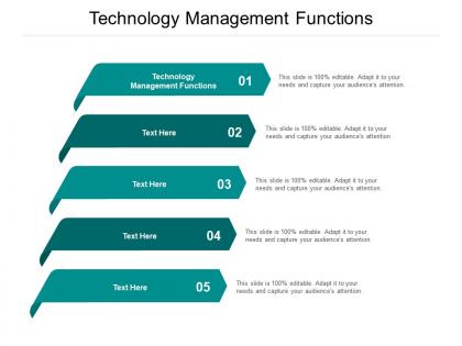 Technology management functions ppt powerpoint presentation model themes cpb