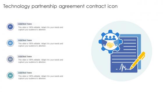 Technology Partnership Agreement Contract Icon