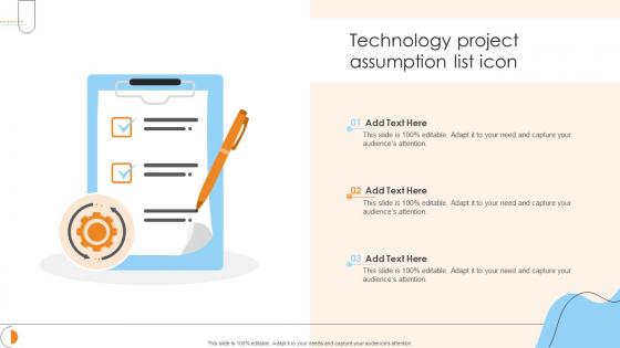 Technology Project Assumption List Icon