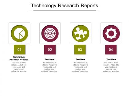 Technology research reports ppt powerpoint presentation layouts brochure cpb