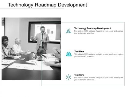 Technology roadmap development ppt powerpoint presentation model deck cpb