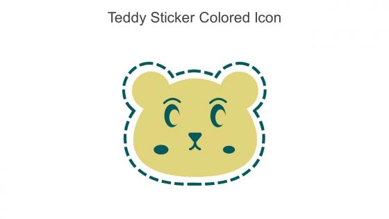 Teddy Sticker Colored Icon In Powerpoint Pptx Png And Editable Eps Format