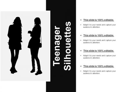 Teenager silhouettes good ppt example