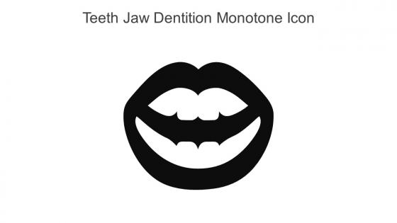 Teeth Jaw Dentition Monotone Icon In Powerpoint Pptx Png And Editable Eps Format