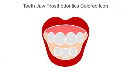 Teeth Jaw Prosthodontics Colored Icon In Powerpoint Pptx Png And Editable Eps Format