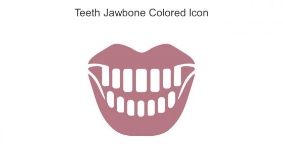 Teeth Jawbone Colored Icon In Powerpoint Pptx Png And Editable Eps Format