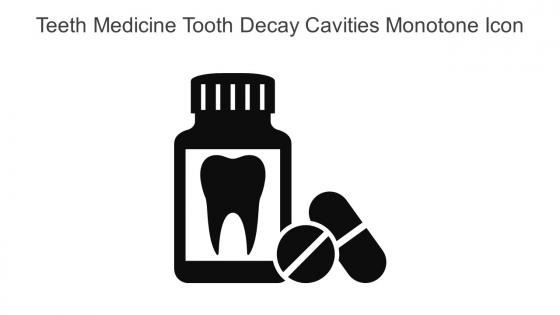 Teeth Medicine Tooth Decay Cavities Monotone Icon In Powerpoint Pptx Png And Editable Eps Format