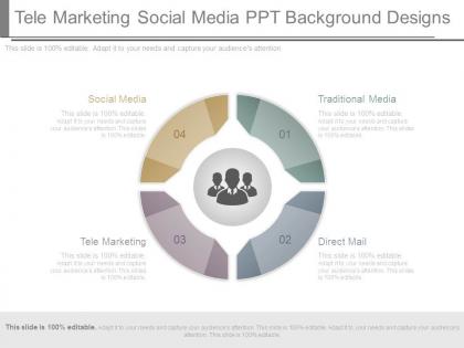 Tele marketing social media ppt background designs