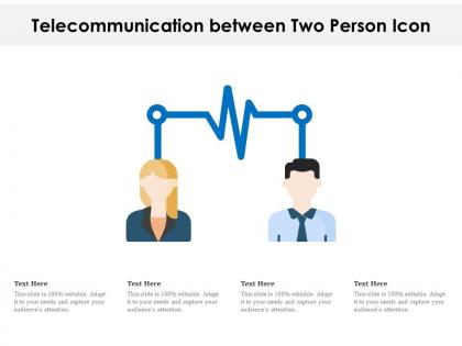 Telecommunication between two person icon