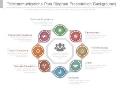 Telecommunications plan diagram presentation backgrounds