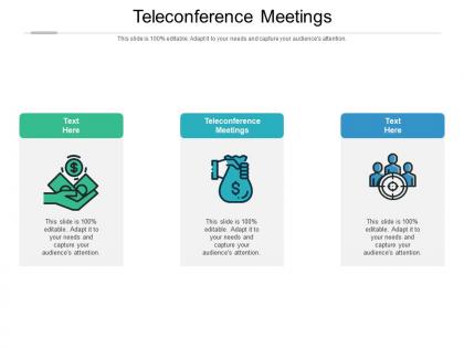 Teleconference meetings ppt powerpoint presentation summary brochure cpb