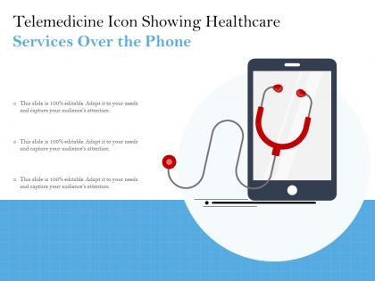 Telemedicine icon showing healthcare services over the phone