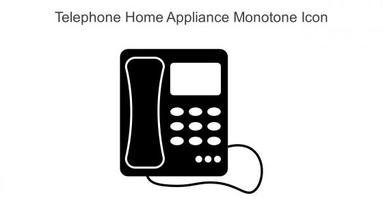 Telephone Home Appliance Monotone Icon In Powerpoint Pptx Png And Editable Eps Format